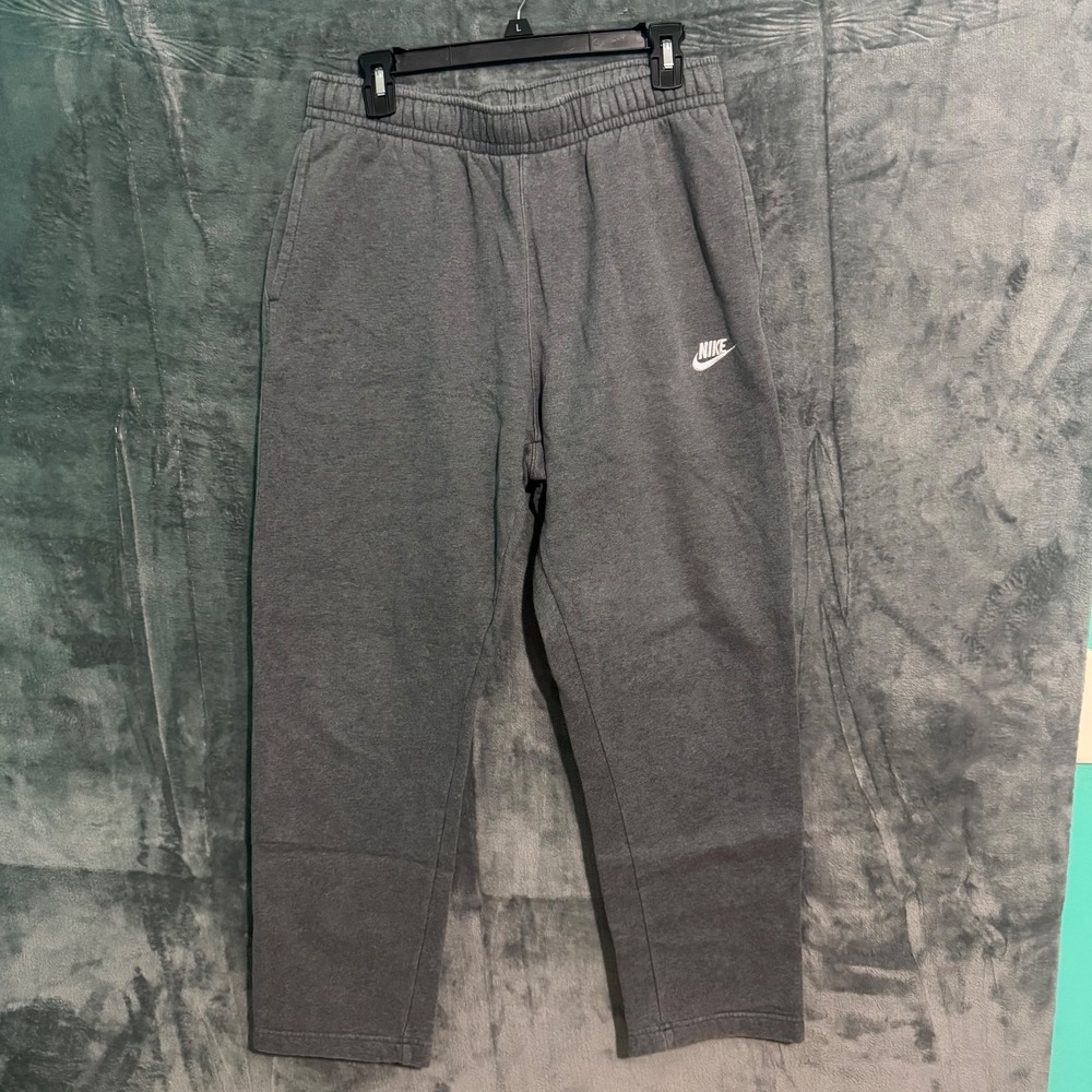 Nike Sweatpants Mens Large Gray Club Fleece Workout Running Sports